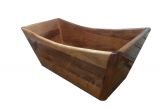 Freestanding Bathtub Length Freestanding Rectangular Wood Bathtub Mahogany 58