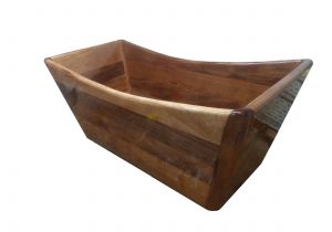 Freestanding Bathtub Length Freestanding Rectangular Wood Bathtub Mahogany 58