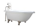 Freestanding Bathtub Length Naiture Freestanding Acrylic Clawfoot Tub In 2 Length and
