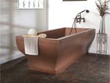 Freestanding Bathtub No Overflow 71" Camrose Copper Freestanding Tub Overflow & Polished
