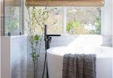 Freestanding Bathtub Nook Corner Shower Bench Design Ideas