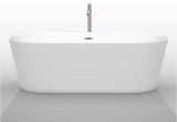 Freestanding Bathtub P Trap Carissa 71" Freestanding Bathtub In White with Floor