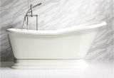 Freestanding Bathtub Packages Bandecca 67" Coreacryl Biscuit Acrylic Single Slipper