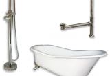 Freestanding Bathtub Packages Cast Iron Slipper Tub 67" Freestanding Tub Filler Shower
