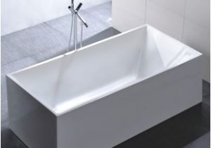Freestanding Bathtub Rectangular Vanity Art Freestanding 67 Inch Rectangular White Acrylic
