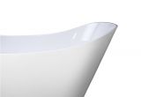 Freestanding Bathtub Reversible Drain 67" Acrylic Freestanding soaking Bathtub In White with