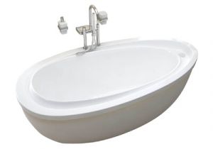 Freestanding Bathtub Reversible Drain Capricia 71" X 38 75" Oval Freestanding soaking Bathtub