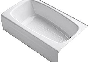 Freestanding Bathtub Right Drain Kohler K 746 0 Seaforth Bath with Right Hand Drain White