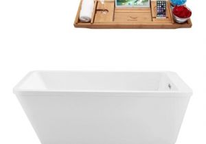 Freestanding Bathtub Right Drain Streamline 32 In Acrylic Oval Right Hand Drain