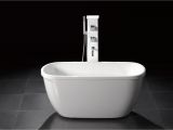 Freestanding Bathtub Taps Troy 55" Small Modern Free Standing Bathtub & Faucet