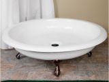 Freestanding Bathtub Tray 41" Round Freestanding Cast Iron Shower Tray Bathroom