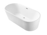 Freestanding Bathtub Tray 59″ Streamline N 160 60fswh Fm soaking Freestanding Tub