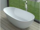 Freestanding Bathtub Under 60 Inches Free Standing solid Surface Stone Modern soaking Bathtub