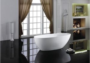 Freestanding Bathtub Under 60 Inches Shop Eviva Sarah White Acrylic 60 Inch Freestanding