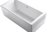 Freestanding Bathtub with Armrests Kohler K 6366 0 White Stargaze 72" Free Standing Bath Tub