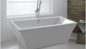 Freestanding Bathtub with Center Drain $1199 American Standard tofino White Acrylic Rectangular
