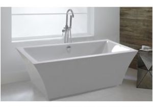 Freestanding Bathtub with Center Drain $1199 American Standard tofino White Acrylic Rectangular