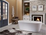 Freestanding Bathtub with Center Drain Faucet