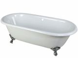 Freestanding Bathtub with Feet 66" Cast Iron White Clawfoot Freestanding Bath Tub