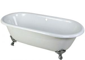 Freestanding Bathtub with Feet 66" Cast Iron White Clawfoot Freestanding Bath Tub