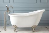 Freestanding Bathtub with Feet Ultra Acrylic Slipper Clawfoot Tub Bathroom