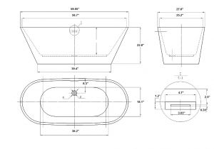Freestanding Bathtubs Dimensions soaking Tub Dimensions for Your House Furniture