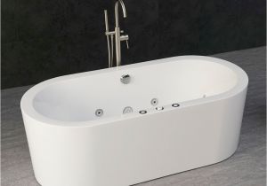 Freestanding Bathtubs with Air Jets Woodbridge 67" X 32" Whirlpool Water Jetted and Air Bubble
