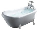Freestanding Bathtubs with Jets Ariel 66 9 In Acrylic Clawfoot Whirlpool Bathtub In White