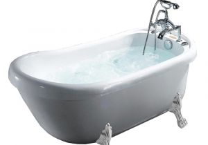 Freestanding Bathtubs with Jets Ariel 66 9 In Acrylic Clawfoot Whirlpool Bathtub In White
