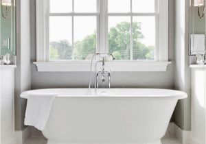 Freestanding Grey Bath Tub A Freestanding soaking Tub Offers A Spa Like Retreat In