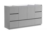 Freestanding Grey Bathroom Storage Fresca Lazzaro 60" Gray Free Standing Single Sink Modern