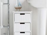 Freestanding Narrow Bathroom Cabinet A Crisp White Freestanding Bathroom Storage Furniture A