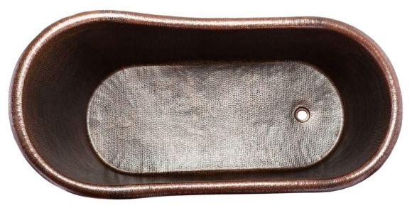 Freestanding Tub Faucet Copper 67 Inch Hammered Copper Slipper Freestanding Tub No