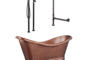 Freestanding Tub Faucet Copper Sinkology Euclid 6 Ft All In 1 Copper Freestanding Flat