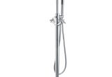 Freestanding Tub Faucet Height Chrome Double Handles Freestanding Floor Mounted Bath Tub