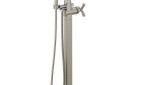 Freestanding Tub Faucet Installation On Slab Delta Stryke 1 Handle Freestanding Tub Filler Faucet Trim