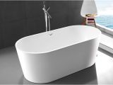 Freestanding Tub Faucet Modern Modern Oval Freestanding Tub with Deck Mount Faucet 1700