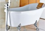 Freestanding Tub Faucet On Sale Hot Sale Votamuta Floor Mounted Waterfall Spout Tub Shower