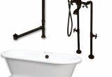 Freestanding Tub Faucet Package 60 Inch Acrylic Double Ended Pedestal Tub No Holes