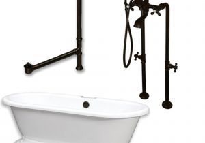 Freestanding Tub Faucet Package 60 Inch Acrylic Double Ended Pedestal Tub No Holes