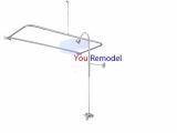 Freestanding Tub Faucet Support Bracket Add A Shower Converter Kit for Clawfoot Tub with Diverter