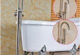 Freestanding Tub Faucet with Sprayer Brushed Nickel Free Standing Bathtub Faucet Tub Filler