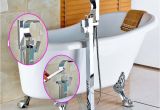Freestanding Tub Faucet with Sprayer C Type Free Standing Bathroom Tub Faucet Chrome Mixer Tap