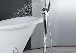 Freestanding Tub Faucet with Sprayer Free Standing Bathtub Faucet Chrome Floor Mount Tub Filler