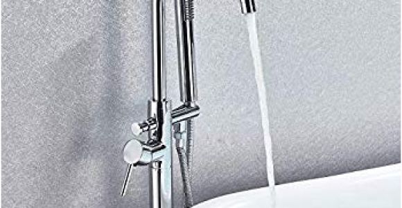 Freestanding Tub Faucet with Sprayer Senlesen Single Handle Modern Freestanding Bathtub Shower