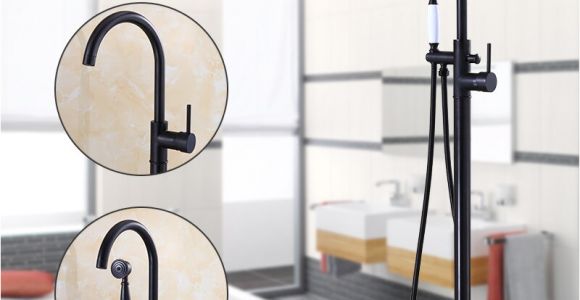 Freestanding Tub Faucets Black Modern Free Standing Bathtub Faucet Tub Filler Fashion