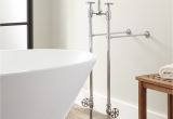 Freestanding Tub Faucets with Valve Edison Freestanding Tub Faucet with Shutoff Valves Bathroom