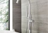 Freestanding Tubs and Faucets Quest Chrome Freestanding Tub Faucet with Hand Shower