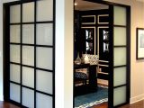 Frosted Glass Interior Closet Doors Wall Slide Doors with Laminated Glass Black Frame Inspirational