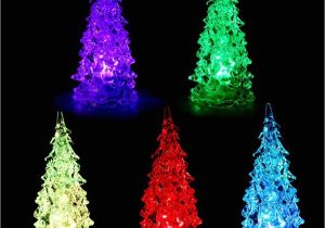Frozen Christmas Light Show Colorful Crystal Acrylic Christmas Tree Led Night Light Changing